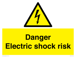 Danger Electric shock risk